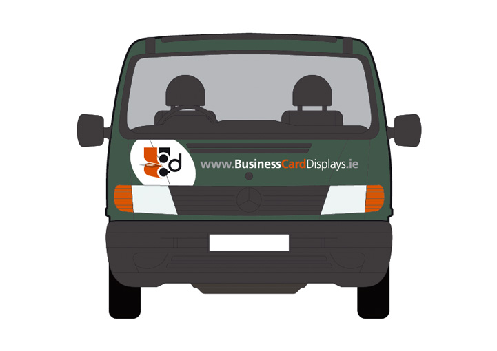Business Card Displays van design front