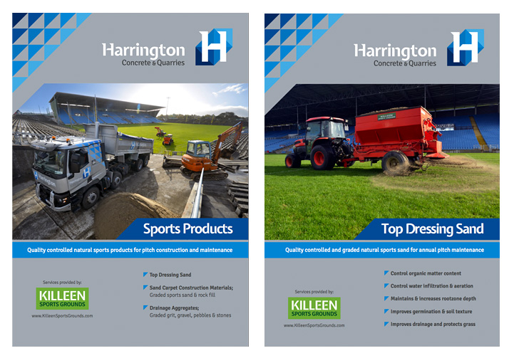 Harrington Concrete flyer designs