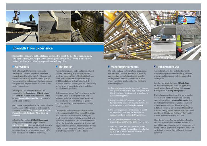 Harrington Concrete brochure design