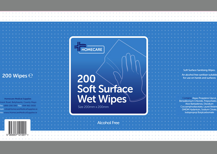 Homecare Medical Supplies Label Design Ballyhaunis