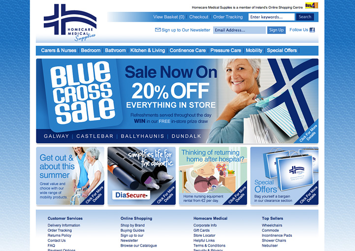 Homecare Medical Supplies Web Site Design Ballyhaunis