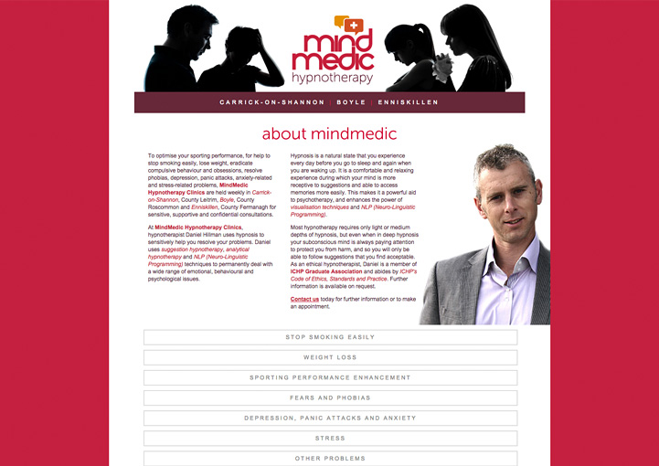 MindMedic brochure web page design 1