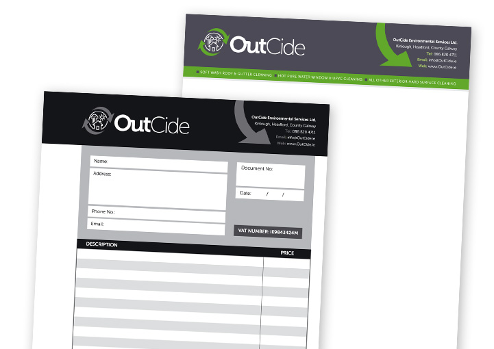 OutCide Stationery Design Headford