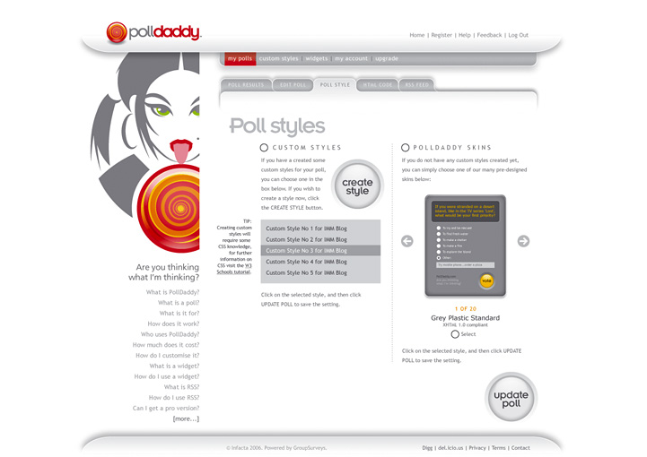 PollDaddy web design