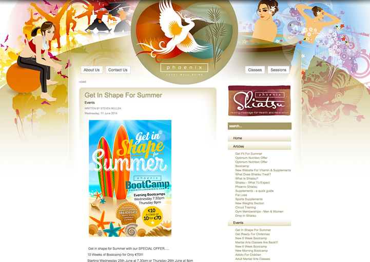 Phoenix Total Well-Being website design