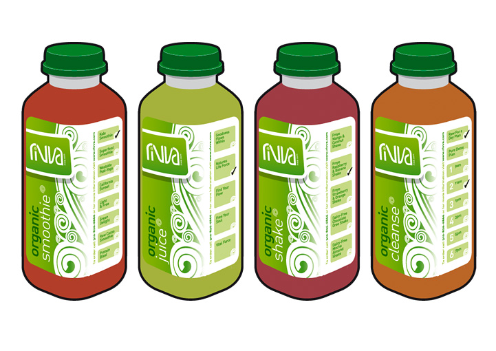 Cafe Rivva Bottle Label Design Los Angeles