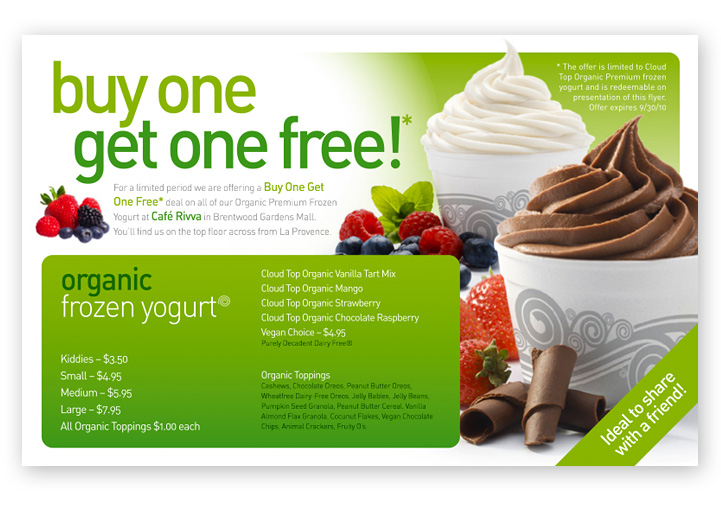 Cafe Rivva Flyer Design Los Angeles