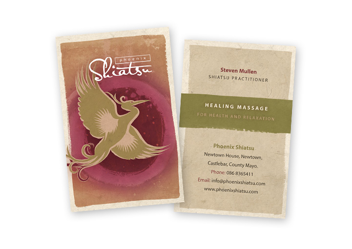 Phoenix Shiatsu Business Card Design Claremorris