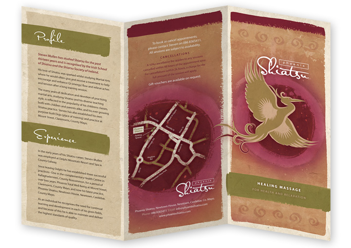 Phoenix Shiatsu Brochure Design Claremorris