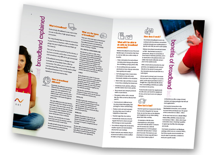 WestNet Braodband Brochure Design Castlebar
